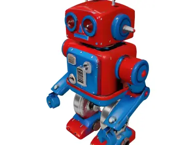 Vintage SciFi Toy Robot 3D model