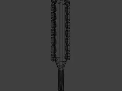 Antique Aztech Scepter Low-poly 3D model