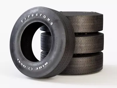 Firestone F70 Classic Car Tyre 3D model