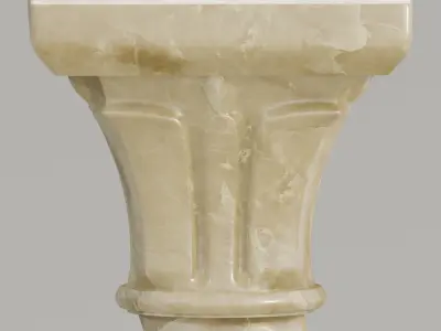 Leaf column Low-poly 3D model