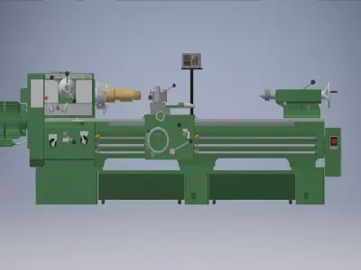 Conventional Lathe Machine 3d model 3D model