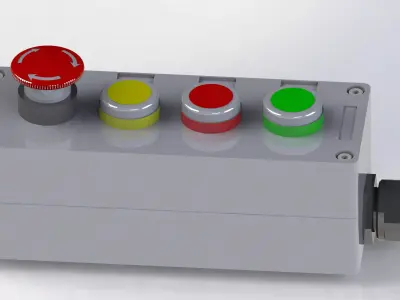Electric control box 3D model