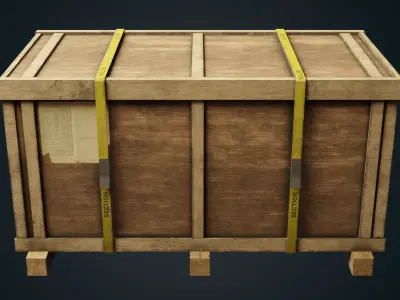 Military crate  Low-poly 3D model