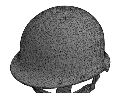 Vintage Military Helmet PBR Game Ready Low-poly 3D model