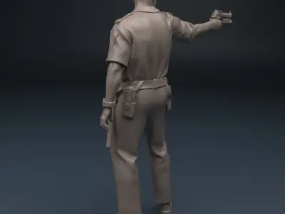Policeman 75mm 120mm 3D print model