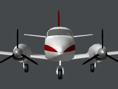 Prop Plane 1 Low-poly 3D model