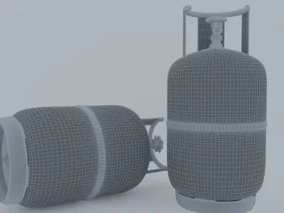 Gas Cylinder 3D model 3