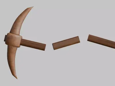 Shovel Broken Free low-poly 3D model