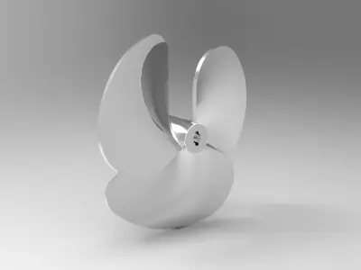 Propeller silver Free 3D model