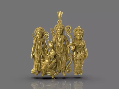 Ramparivar pendant Artwork-3 3D print model