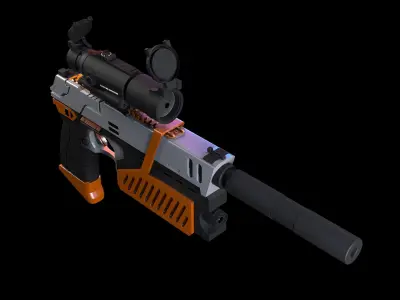 The Lawgiver Judge Dredd version 2 3D model