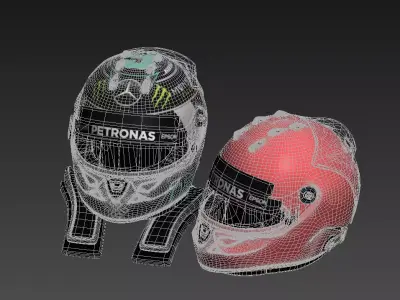 F1 racing helmet 3D model
