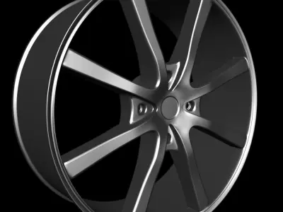 Car rim 8 Low-poly 3D model