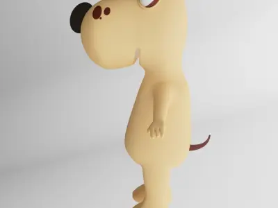 cartoon dog 3D model order