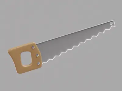 handsaw saw 3d model Low-poly 3D model