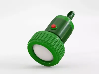 Cartoon Flashlight Low-poly 3D model