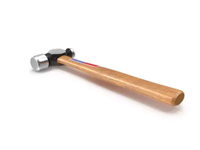 SO 16 Ounce Ballpen Hickory Hammer Low-poly 3D model