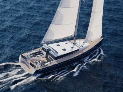 Sailboat Beneteau Sense 50 Yacht 3D model