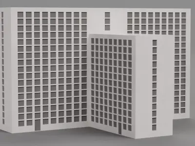 Paper Skyscraper V11 Low-poly 3D model