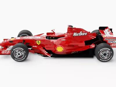 Ferrari 2007 Season F2007 F1 Car Free low-poly 3D model