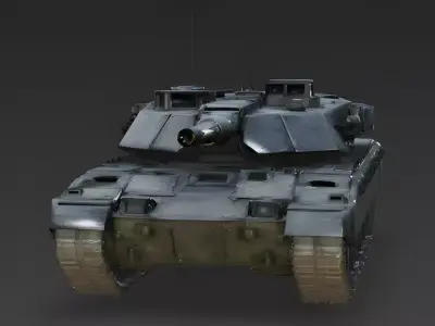 Modern Battle Tank 3D Model 3D Model Low-poly 3D model