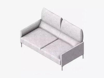 Furniture - Sofa - Contemporary - Snow Low-poly 3D model