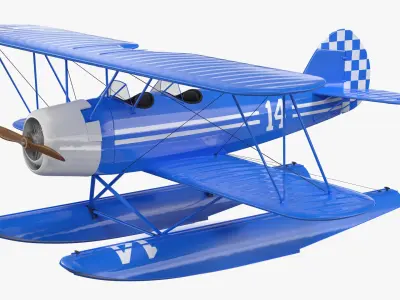 Vintage Seaplane 3D model
