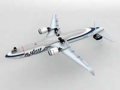 Boeing 737-800 NG Airliner - Alaska Airlines 3D model