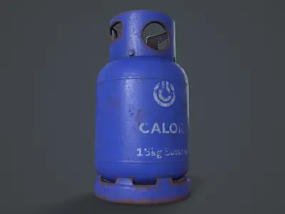 15kg Butane Calor Gas Bottle Low-poly 3D model