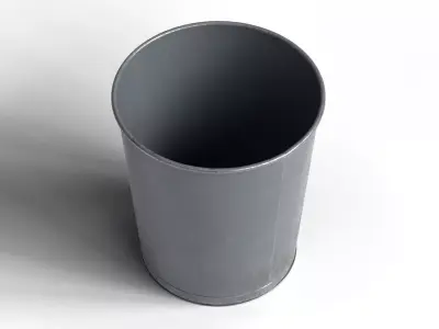 Metal Office Bin Free 3D model