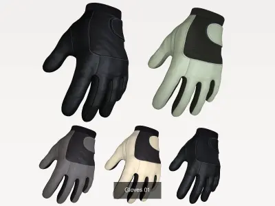 Gloves Full Collection -1 3D Model Pack