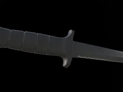 KM 2000 Knife Low-poly 3D model