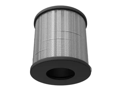 Solder Spool of Silver Wire PBR 3D model