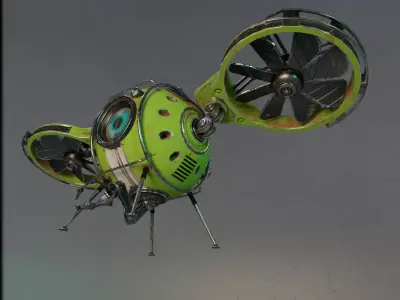 EyeDrone Low-poly 3D model