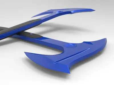 Melee ax Low-poly 3D model