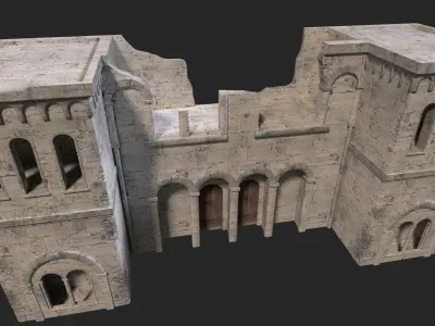 Medieval ruin Low-poly 3D model buy