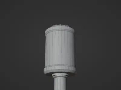 Cyberpunk Stielhandgranate Low-poly 3D model