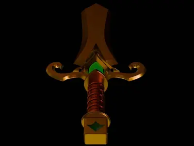 fantasy sword Free 3D model purchase