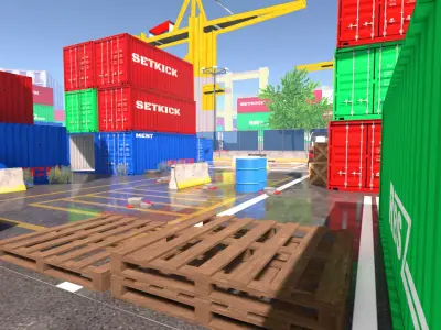 FPS Shipment Container Map Low-poly 3D model