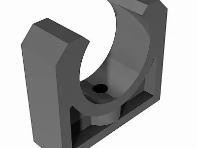 Clamps For PVC DIN Metric Pipes Free 3D model