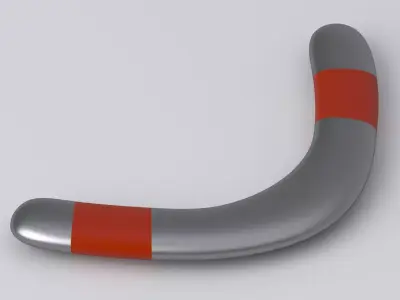 Boomerang silver 3D model