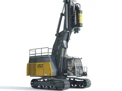 Liebherr LRB 18 Piling and Drilling Rig 3D model