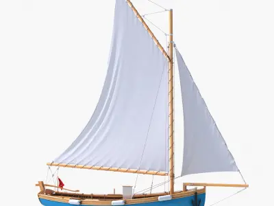 sailboat sailing boat 3D model