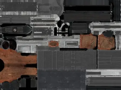 Weapon for mobile game Free low-poly 3D model