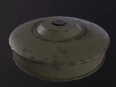 Anti-tank mine 3D Model Low-poly 3D model