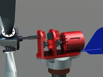 windmill wind turbine Free 3D model