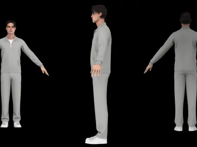 TRACKSUIT and SWEATSUIT mv2 fv2 outfits highpoly 3D model