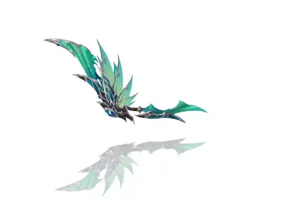 Elven Bow Low-poly 3D model