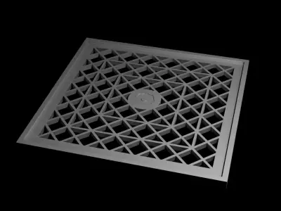 Steampunk Grating Flooring Low-poly 3D model