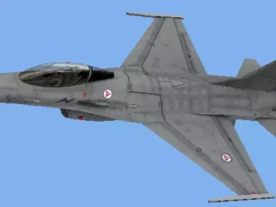 F-16AM RNoAF Norwegian air force Low-poly 3D model